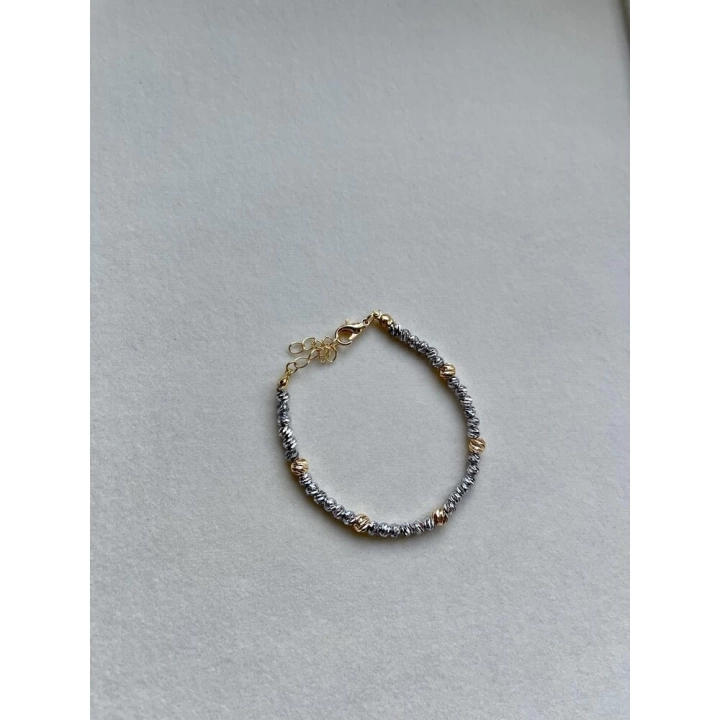 Silver(Gold) Karışımlı Zirkon Bileklik