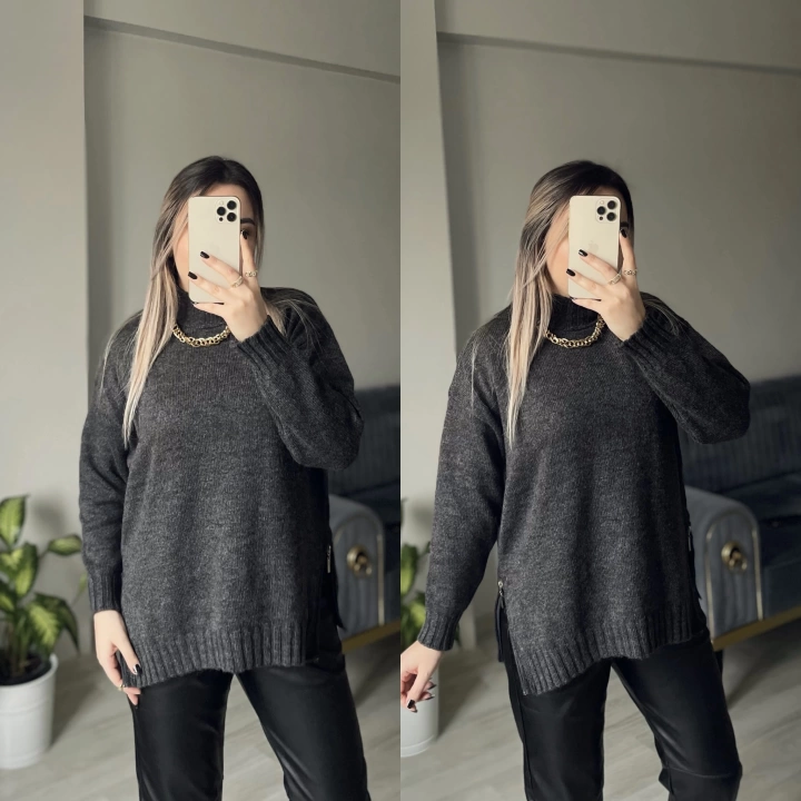 Yanları Fermuarlı Trikolar