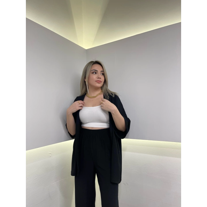 Siyah Kimono Takım