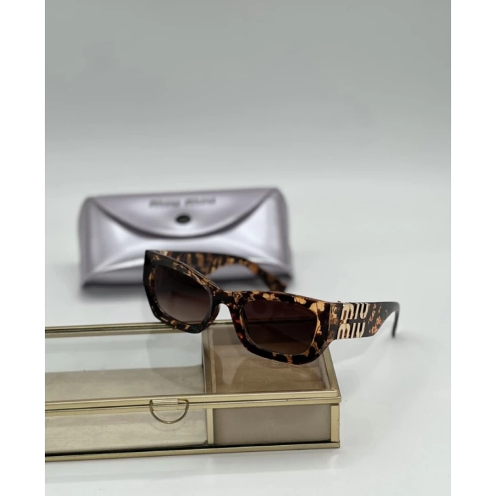 Miu miu leopar desenli gözlük