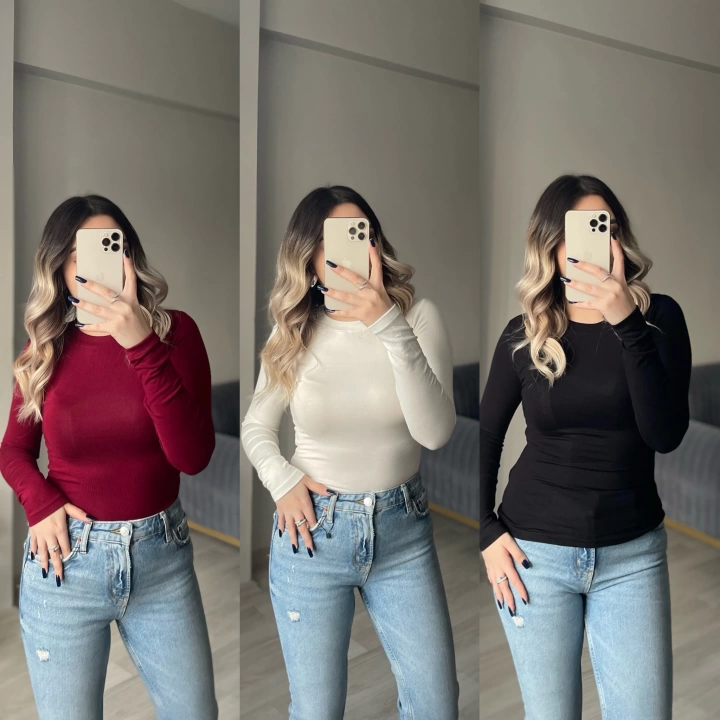 Oysh Bisiklet Yaka Bodyler(Parmak Geçirmesiz)