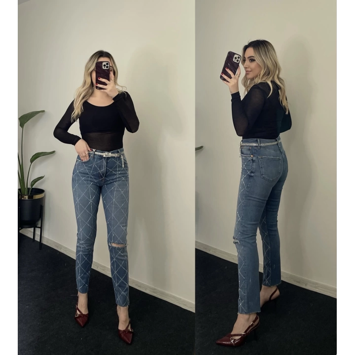 ZR Taşlı Jean
