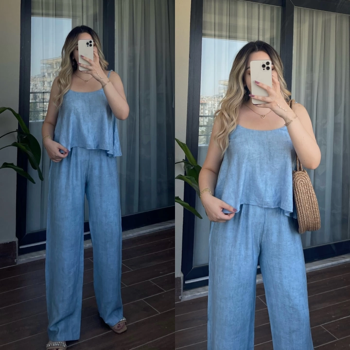 İp Askılı Mavi Takım