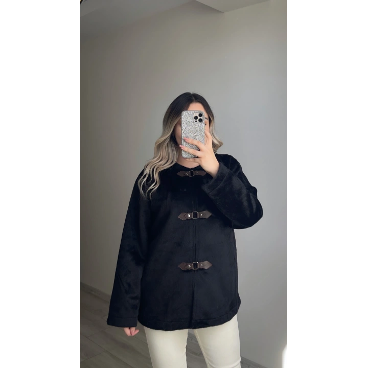 Zr Model Siyah Peluş Ceket