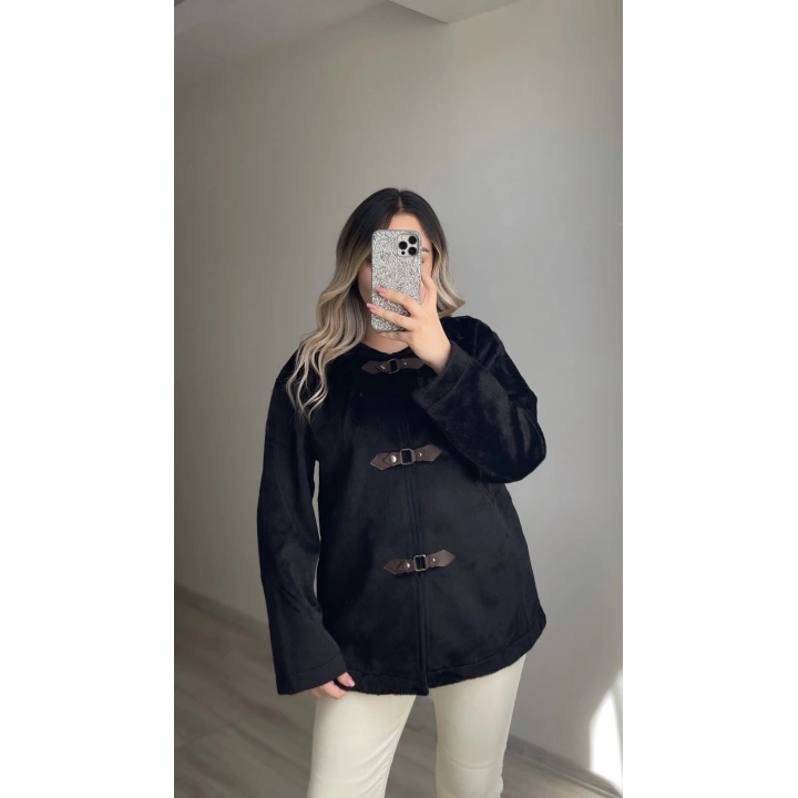 Zr Model Siyah Peluş Ceket