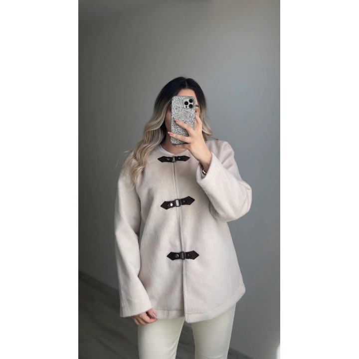 ZR Model Taş Rengi Peluş Ceket