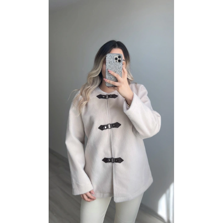 ZR Model Taş Rengi Peluş Ceket