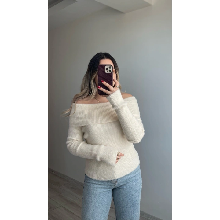 Madonna Yaka Sakallı Kazak Ekru