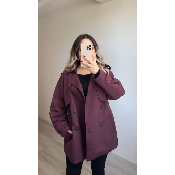 Premium Kalite Bordo Ara Boy Trenç