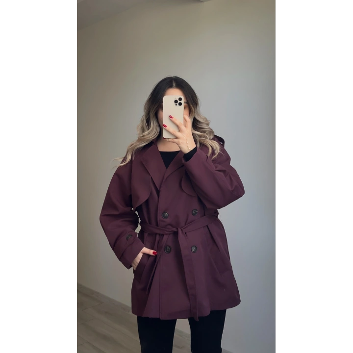 Premium Kalite Bordo Ara Boy Trenç