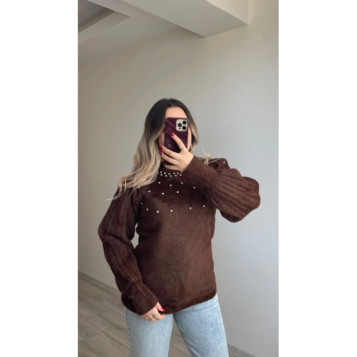 Taşlı Acı Kahve Kazak