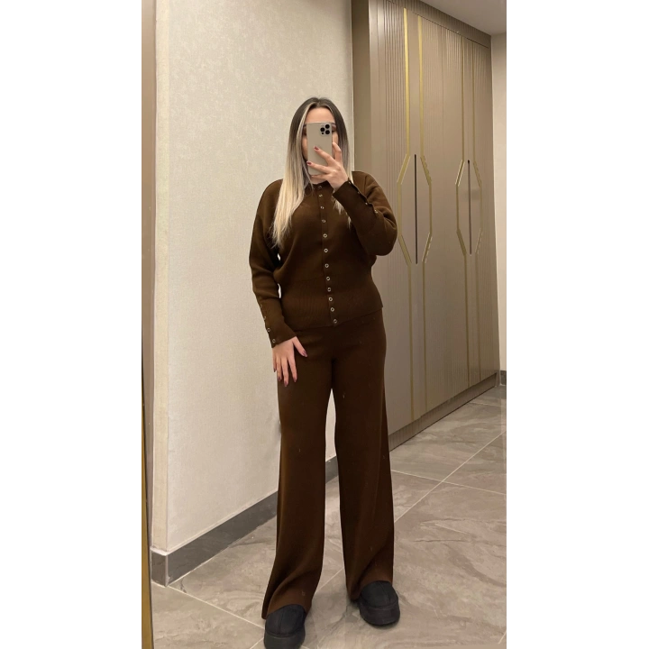 Acı Kahve Çelik Triko Takım