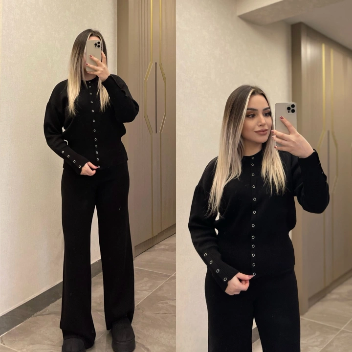 Siyah Çelik Triko Takım