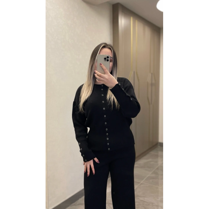 Siyah Çelik Triko Takım