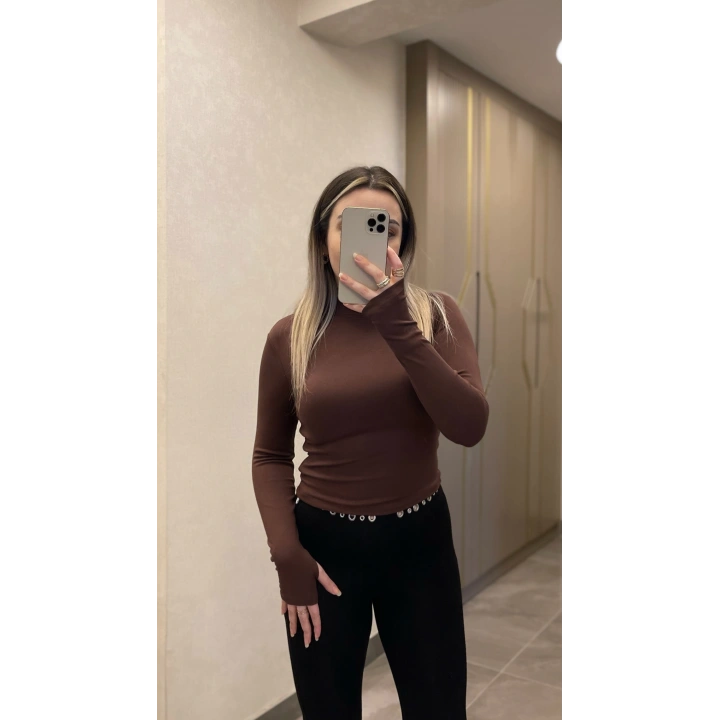 Oysho Yarım Balıkçı Body Kahverengi