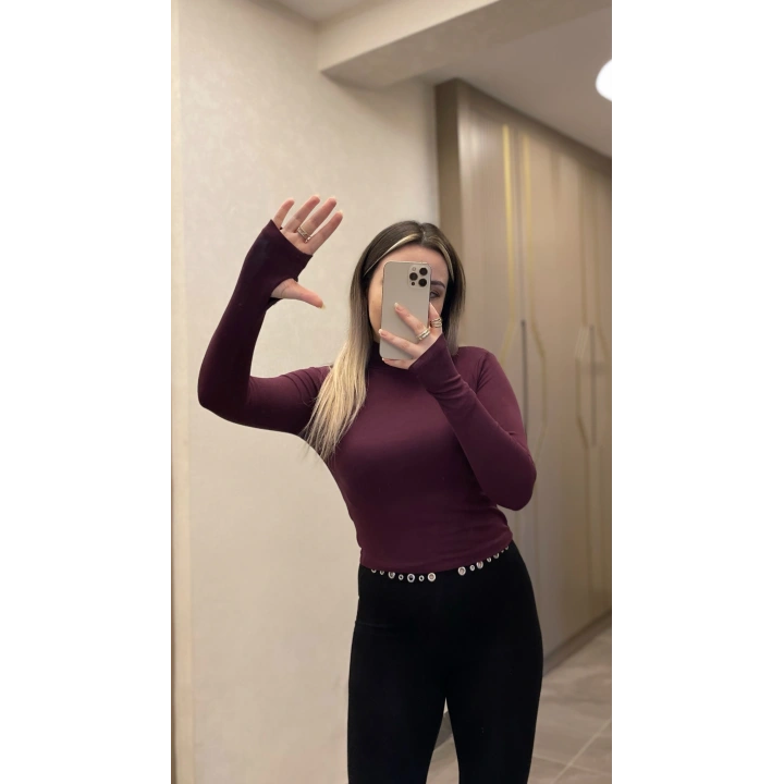 Oysho Yarım Balıkçı Body Mürdüm