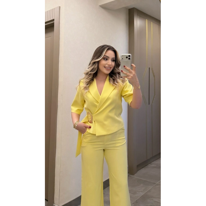 Sarı Gold Tokalı Takım