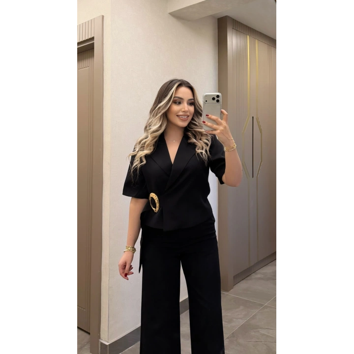 Siyah Gold Tokalı Takım