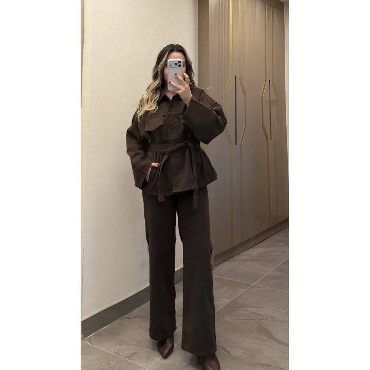 Acı Kahve Denim Takım