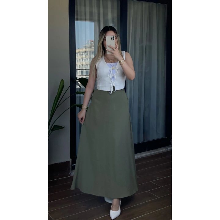 Astarlı Cepli Keten Etekler