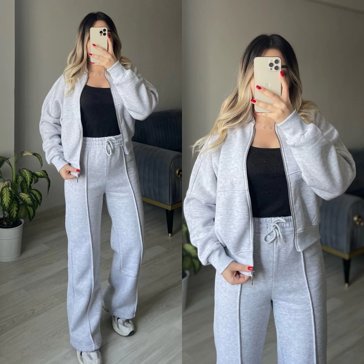 Bomber Ceketli Şardonlu Eşofman Takımları(5 renk)