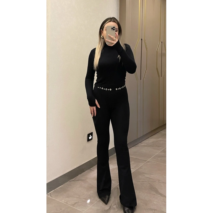 Brshka Bel Detaylı İspanyol Tayt