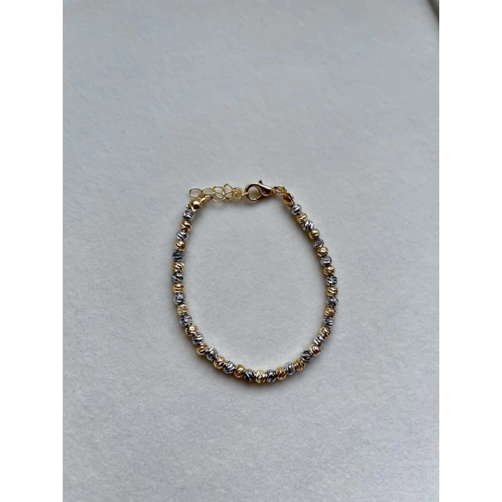 Gold-Silver Zirkon Bileklik