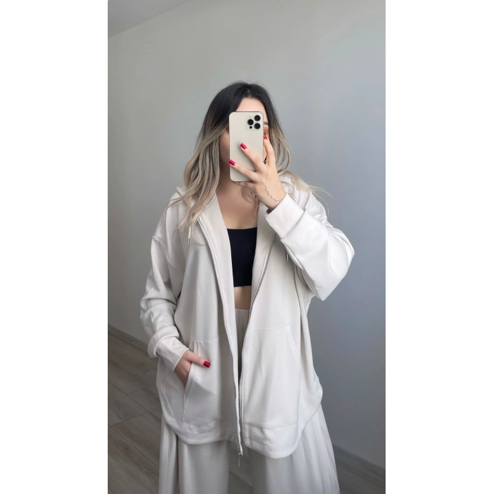 Oversize Modal Takım Taş Rengi