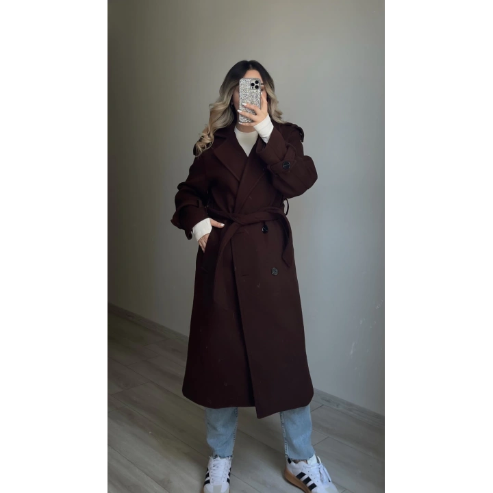 Premium Kaşe Kaban Acı Kahve