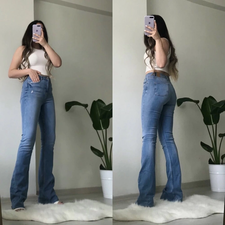 Ultra Yüksek Bel Flare Jean