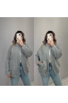 Gri Kaşe Bomber Ceket