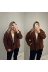 Kahverengi Peluş Mont