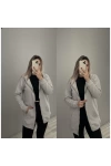 ZR İçi Şardonlu Kapusonlu Gri Ceket