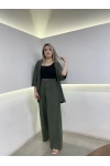Haki Yeşil Kimono Takım