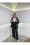 Antrasit Kimono Takım