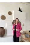 Fuşya Keten Gömlek