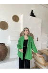 Yeşil Keten Gömlek