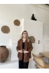 Kahverengi Keten Gömlek