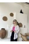 Beyaz Keten Gömlek