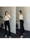 ZR Siyah Likralı Mom Fit Jean