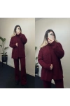 Örgü 3’lü Takım Bordo