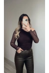Acı Kahve Tül Bluz
