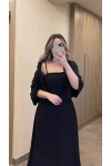 Keten Siyah Elbise Ceket Takım