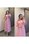 Püsküllü Pembe Elbise