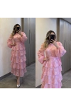 Katkatlı Pembe Elbise