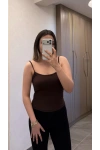Göğüs Pedli Kahverengi Atlet