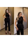Siyah Kemerli Yelek Takım