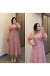 Pembe Güllü Elbise