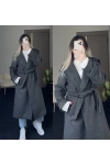 Antrasit Kaşe Kaban