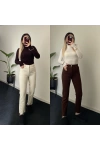 Likralı Mom Fit Jeanler